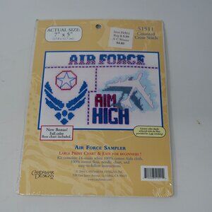 Candamar Designs AIR FORCE Aim High Sampler Counted Cross Stitch Kit NEW 2004